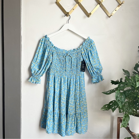 Faithfull The Brand Charlotte Mini Dress in Ana Floral Print - Picture 1 of 9